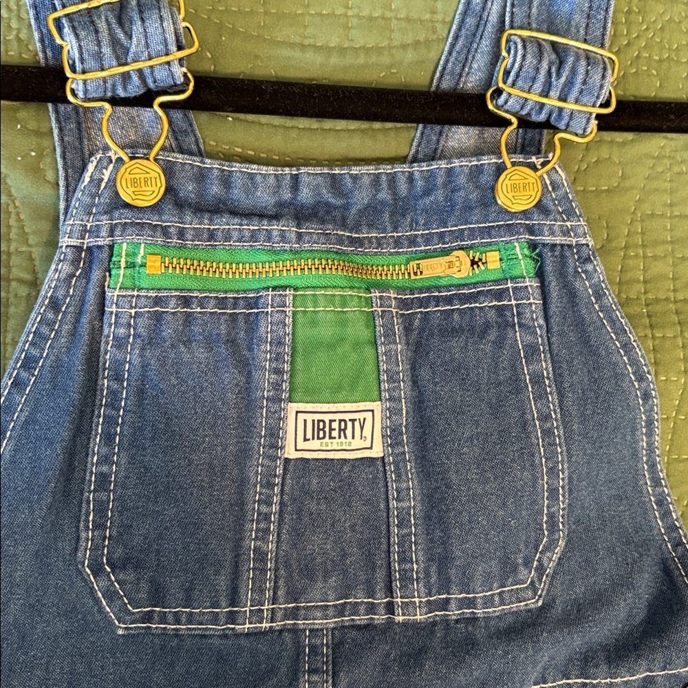 Kids Liberty 100% cotton blue jean overalls
